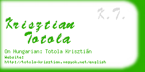krisztian totola business card