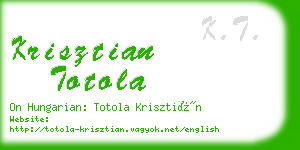 krisztian totola business card